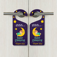 Baby Sleeping Door Hanger, Baby Is Sleeping Doorknob Sign, PVC Door Knob Hanger Sign, Do Not Disturb, Shhh Baby Sleeping Sign