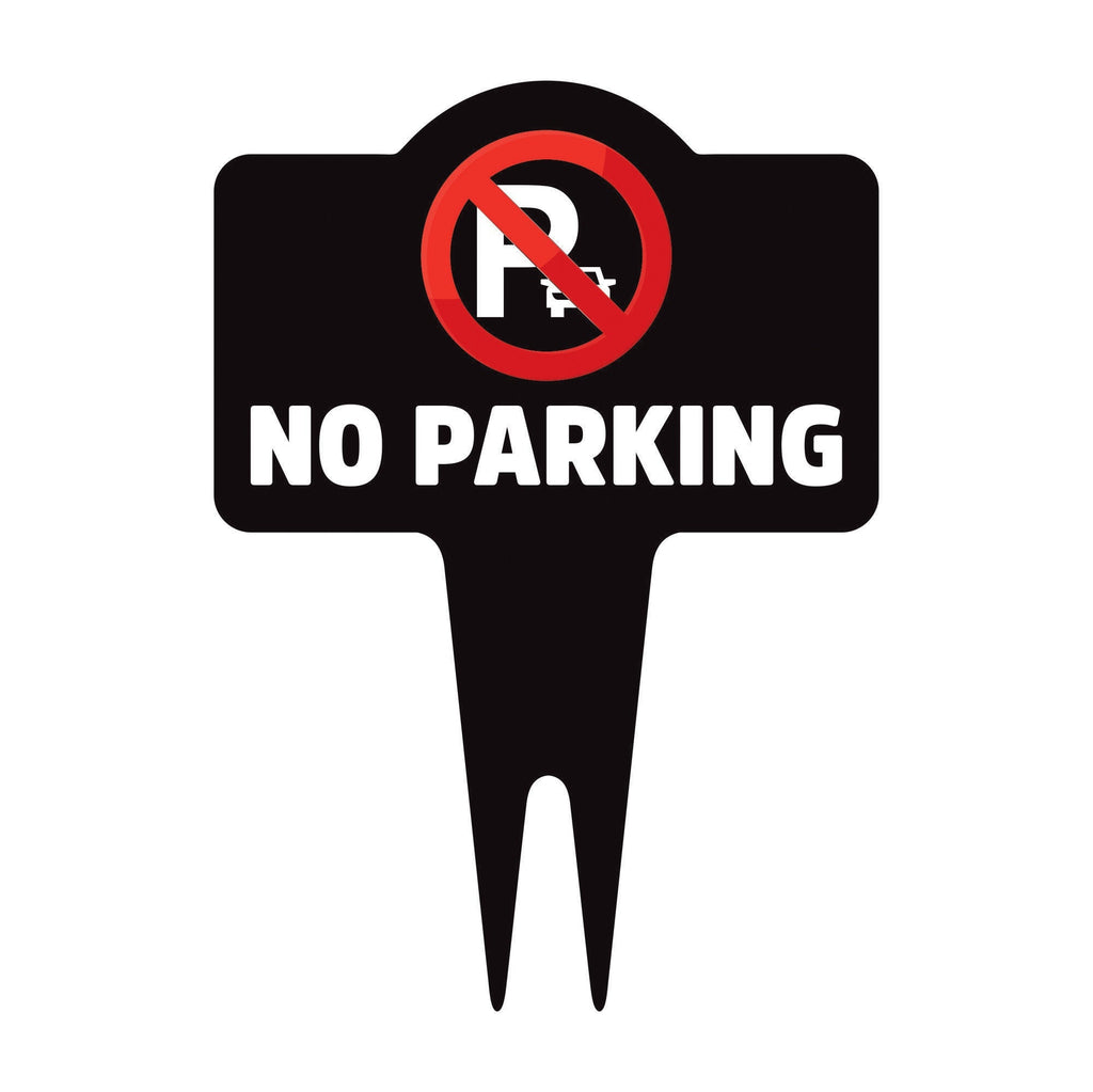 No Parking Yard Sign 10” x 14” - Rust-free Aluminum No Parking Sign for Lawn, Please Do Not Park Yard Sign with Integrated Stake