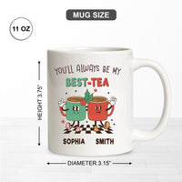 Personalized Best Friend Mug, Customized Bestie Mug, Best Friend Friendship Mug Gift, Friends Mug With Custom Name, Birthday, Christmas Gift