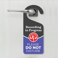 Please Do Not Disturb Door Hanger Sign - PVC Double-Sided Door Knob Hanger for Privacy in Studios, Offices, and Homes