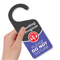 Please Do Not Disturb Door Hanger Sign - PVC Double-Sided Door Knob Hanger for Privacy in Studios, Offices, and Homes