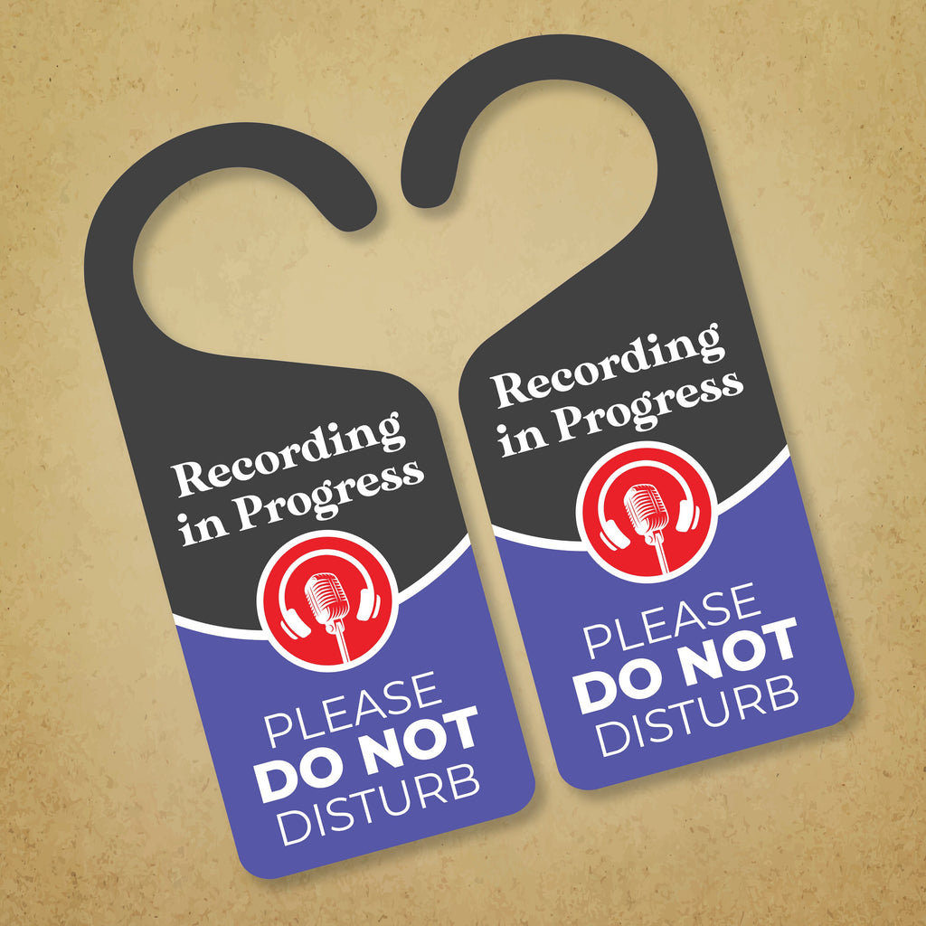 Please Do Not Disturb Door Hanger Sign - PVC Double-Sided Door Knob Hanger for Privacy in Studios, Offices, and Homes