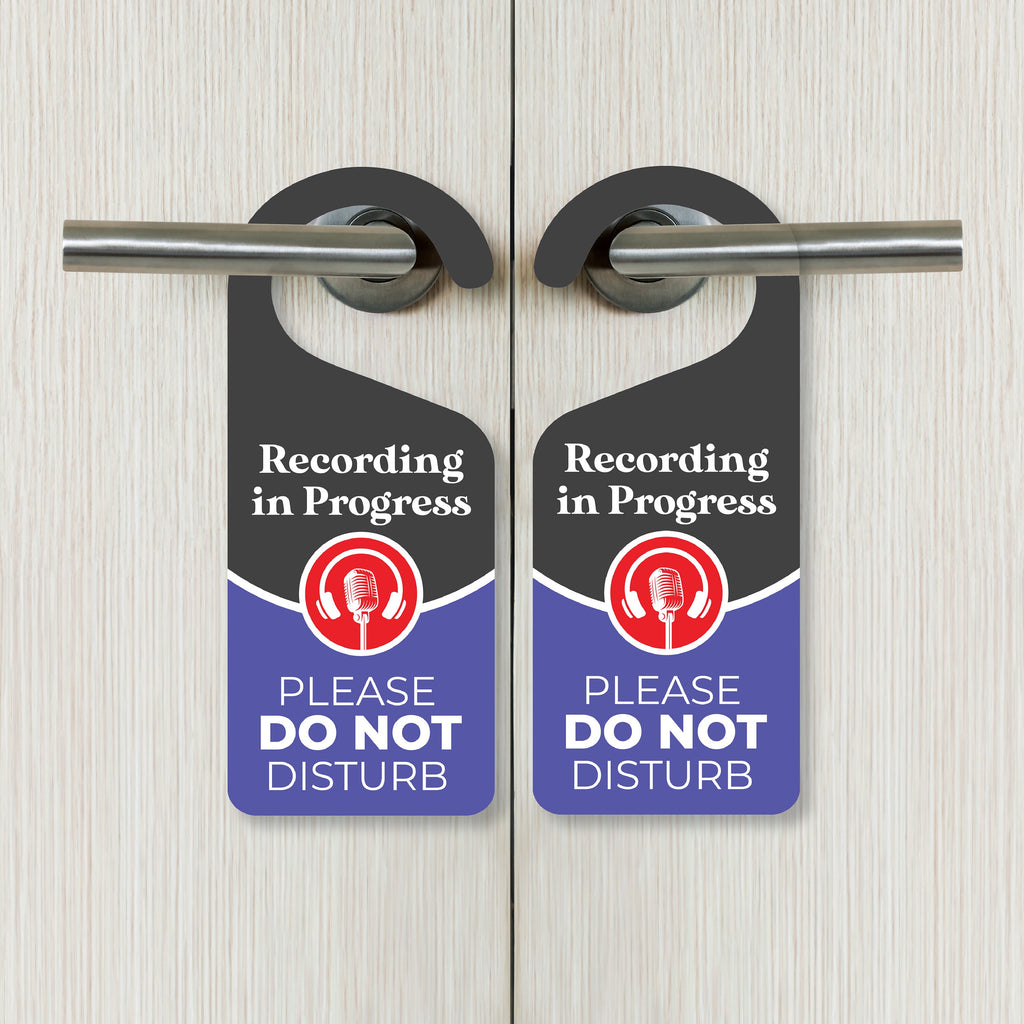 Please Do Not Disturb Door Hanger Sign - PVC Double-Sided Door Knob Hanger for Privacy in Studios, Offices, and Homes