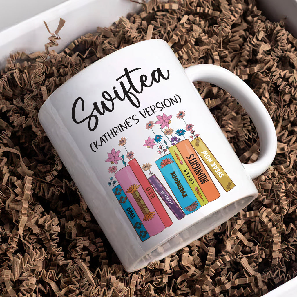 Personalized Swiftea Mug - Floral Music Album Inspired Cup, Ideal Gift for Fans, Trendy Birthday or Christmas Present for Her