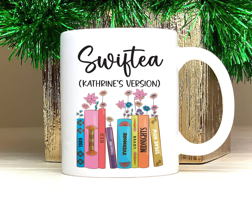 Personalized Swiftea Mug - Floral Music Album Inspired Cup, Ideal Gift for Fans, Trendy Birthday or Christmas Present for Her