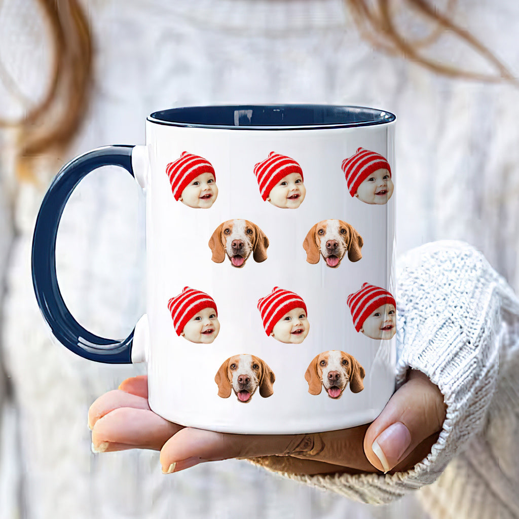 Personalized Photo Mug - Custom Baby, Dog, Husband Face Coffee Mug | Funny Gift for Parents, Grandparents | Unique Christmas & Birthday Gift