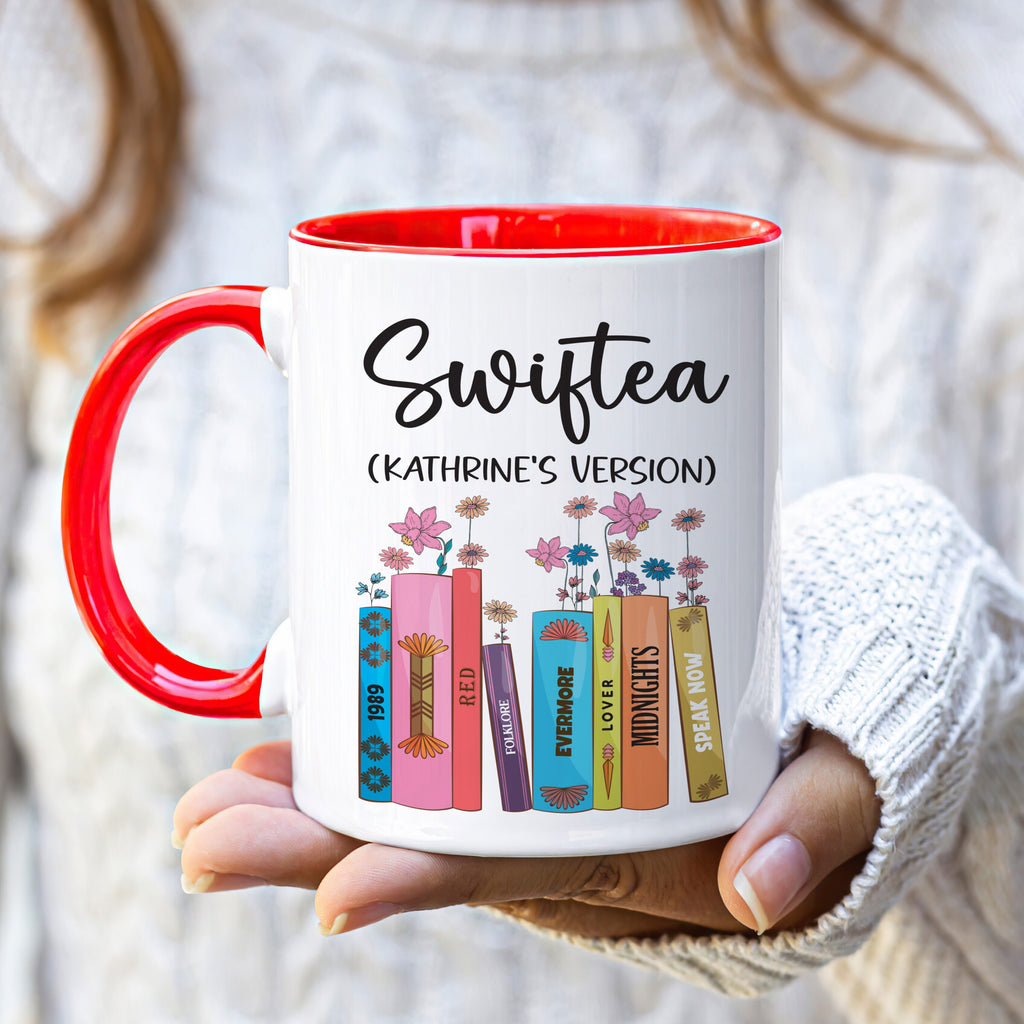 Personalized Swiftea Mug - Floral Music Album Inspired Cup, Ideal Gift for Fans, Trendy Birthday or Christmas Present for Her