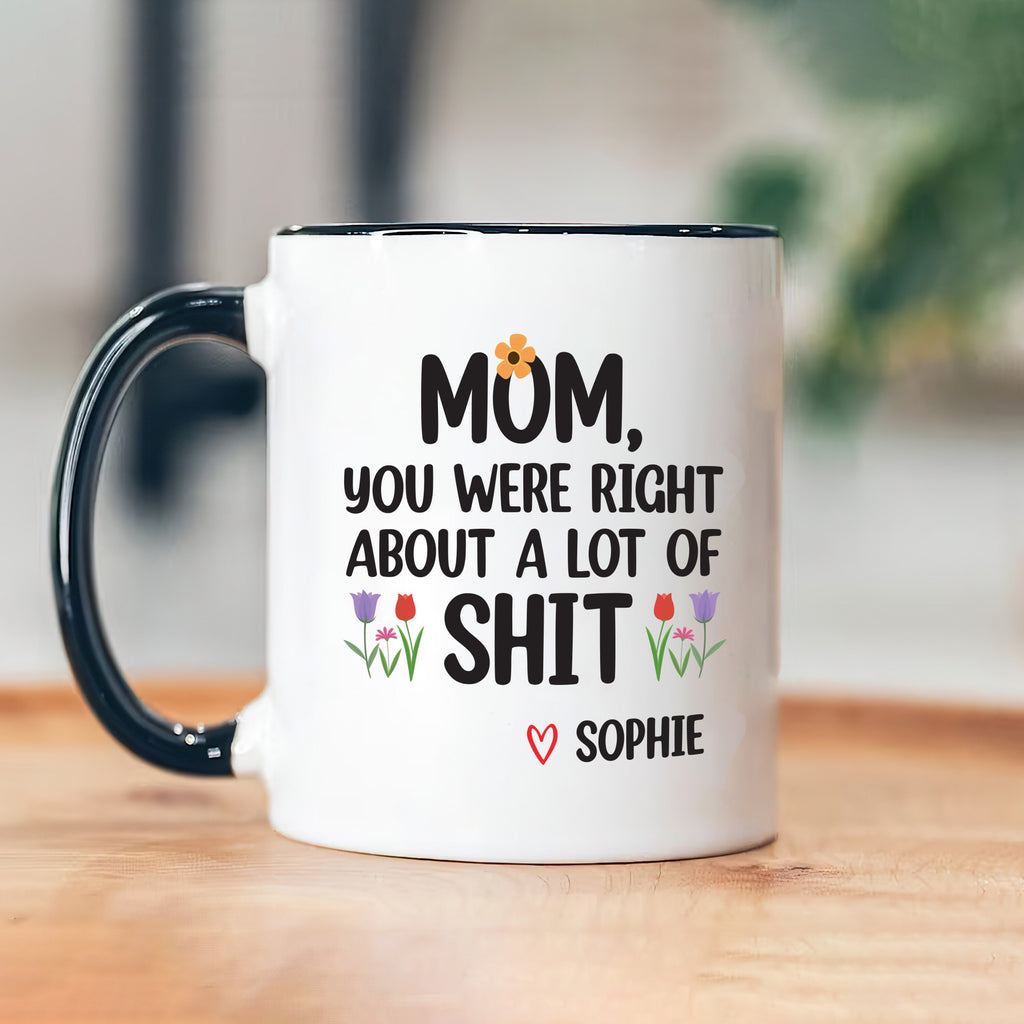 Personalized Mom You Were Right Mug - Custom Moms Birthday Coffee Mug | Best Mom Ever Funny Mug | Unique Mothers Day & Birthday Gift