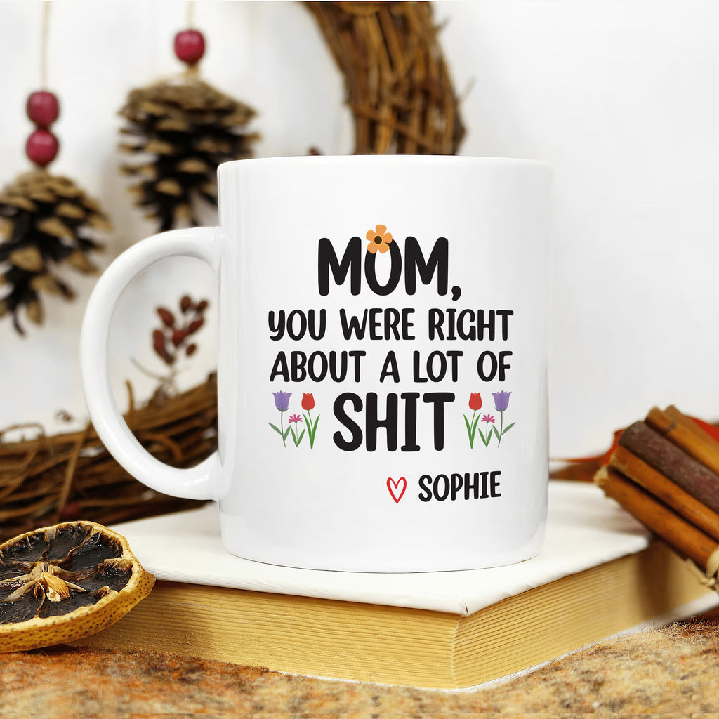 Personalized Mom You Were Right Mug - Custom Moms Birthday Coffee Mug | Best Mom Ever Funny Mug | Unique Mothers Day & Birthday Gift