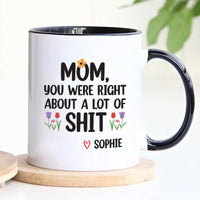 Personalized Mom You Were Right Mug - Custom Moms Birthday Coffee Mug | Best Mom Ever Funny Mug | Unique Mothers Day & Birthday Gift