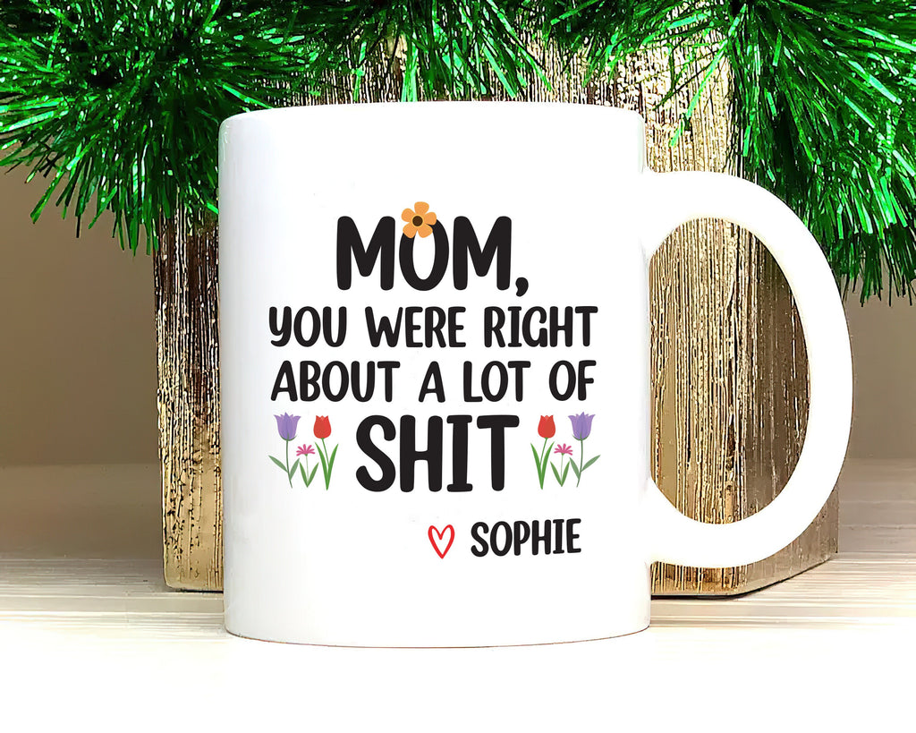 Personalized Mom You Were Right Mug - Custom Moms Birthday Coffee Mug | Best Mom Ever Funny Mug | Unique Mothers Day & Birthday Gift