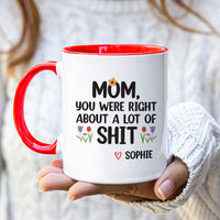 Personalized Mom You Were Right Mug - Custom Moms Birthday Coffee Mug | Best Mom Ever Funny Mug | Unique Mothers Day & Birthday Gift