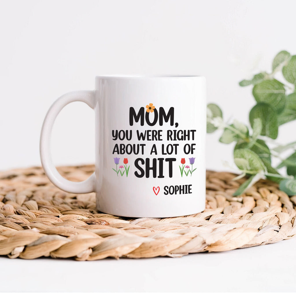 Personalized Mom You Were Right Mug - Custom Moms Birthday Coffee Mug | Best Mom Ever Funny Mug | Unique Mothers Day & Birthday Gift