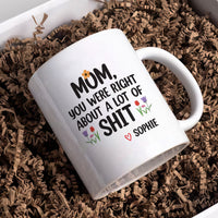 Personalized Mom You Were Right Mug - Custom Moms Birthday Coffee Mug | Best Mom Ever Funny Mug | Unique Mothers Day & Birthday Gift