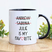 Custom Favorite Child Mug - Personalized Funny Daughter or Son Coffee Cup - Unique Gift for Mom, Mama - Ideal for Mother's Day