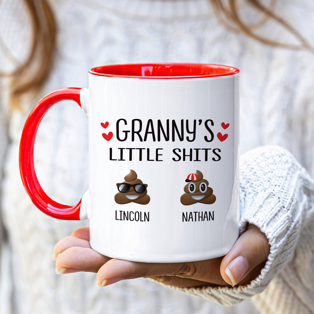 Personalized Mothers Day Mug - Custom Mom's Little Shits Coffee Mug, Grandpa, Grandma Funny Mug, Father's Day, Mother's Day & Birthday Gift