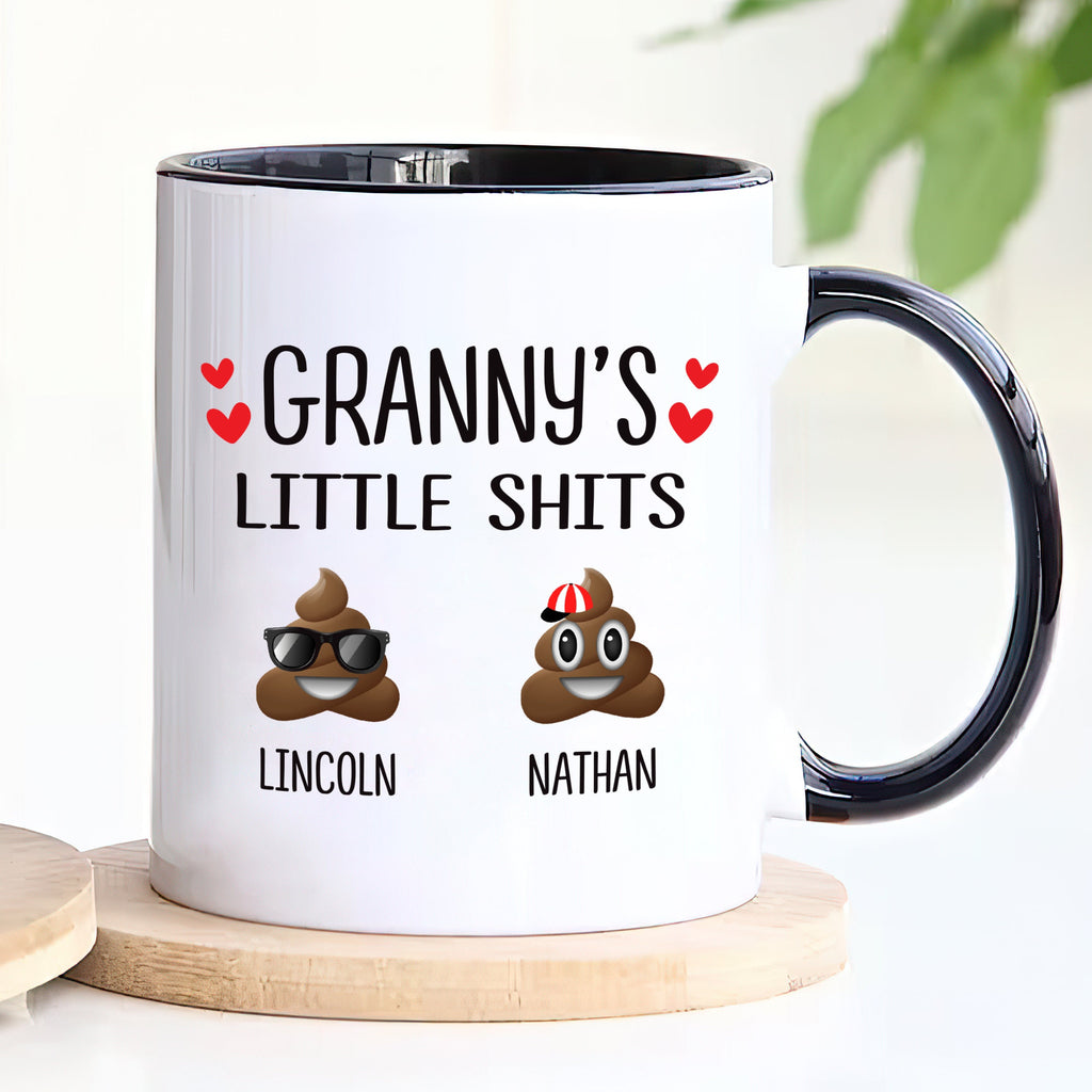 Personalized Mothers Day Mug - Custom Mom's Little Shits Coffee Mug, Grandpa, Grandma Funny Mug, Father's Day, Mother's Day & Birthday Gift