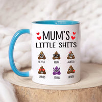 Personalized Mothers Day Mug - Custom Mom's Little Shits Coffee Mug, Grandpa, Grandma Funny Mug, Father's Day, Mother's Day & Birthday Gift