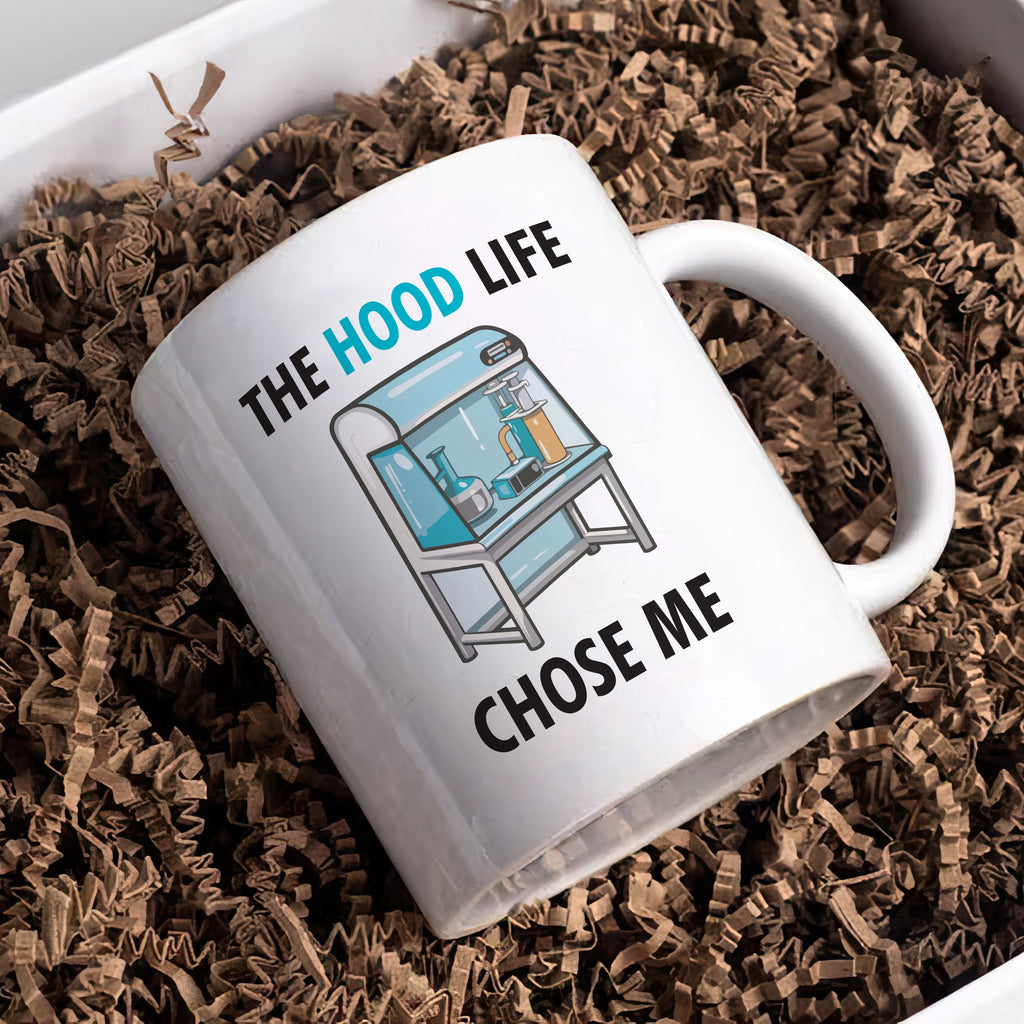 Unique Hood Life Science Mug: Perfect for Chemistry, Biology, Biochemistry Enthusiasts, STEM Professionals - Funny & Educational Coffee Mug