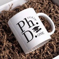 Personalized PhD Graduation Mug - Custom Gift for Doctorate Graduates, Men and Women Scientists, Customizable PhD Completion Coffee Mug Gift