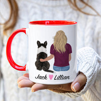 Corgi Dog Mom Coffee Mug, Custom Dog Mum Portrait Mug, Personalized Pet Gift, Girl & Dog Mug, Dog Owner Gift, Dog Mama, Dog Mug Gift