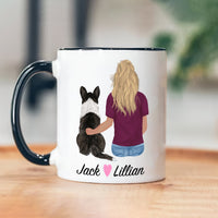 Corgi Dog Mom Coffee Mug, Custom Dog Mum Portrait Mug, Personalized Pet Gift, Girl & Dog Mug, Dog Owner Gift, Dog Mama, Dog Mug Gift