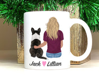 Corgi Dog Mom Coffee Mug, Custom Dog Mum Portrait Mug, Personalized Pet Gift, Girl & Dog Mug, Dog Owner Gift, Dog Mama, Dog Mug Gift