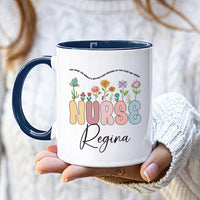 Personalized Nurse Mug, Custom RN LPN Gifts for Nurses, Unique Nurse Appreciation, Graduation, Retirement Coffee Cup, Healthcare Worker Gift