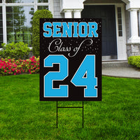 Senior Graduation Yard Sign 2025 - Coroplast Grad Sign, Class Of 2025 Seniors 23 Sign, Graduation 2025 Yard Sign with Metal H-Stake