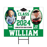 Personalized Graduation Yard Sign 2024 with Photo - Grad Sign, Class of 2024, Custom Graduation 2024 Yard Sign with Metal H-Stake