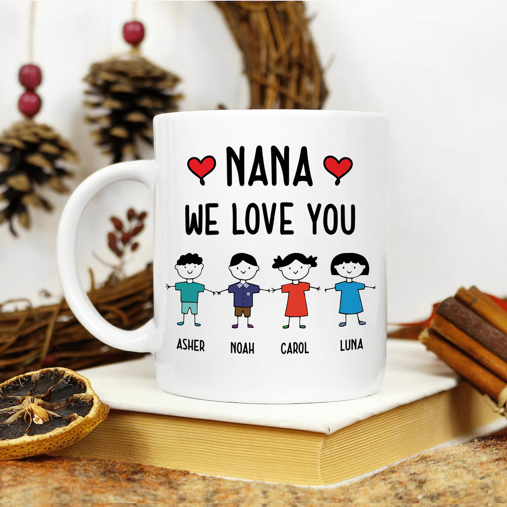 Personalized This Grandma Belongs To Mug, Custom Grandma Coffee Mug With Grandkids Names, Grandma Birthday Gift, Christmas, Mothers Day Gift