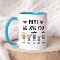 Personalized This Mom Belongs To Mug, Custom Mom Coffee Mug With Kids Names, We Love You Mom Birthday Gift, Christmas, Mother's Day Gift