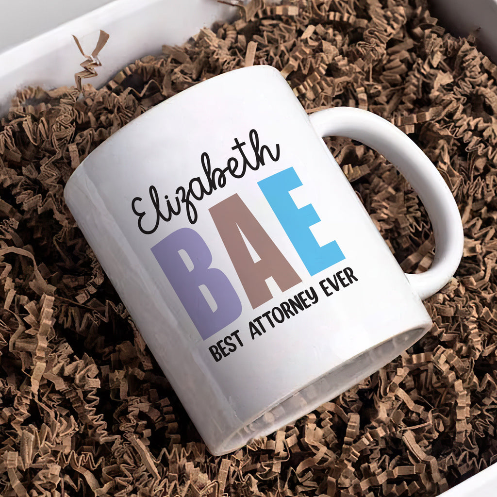 Personalized Attorney Mug, Custom Name Best Attorney Ever Coffee Mug, Law Student Mug, Law School Mug, Attorney Gift, Lawyer Graduation Gift