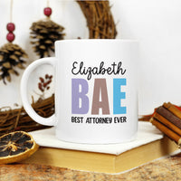 Personalized Attorney Mug, Custom Name Best Attorney Ever Coffee Mug, Law Student Mug, Law School Mug, Attorney Gift, Lawyer Graduation Gift