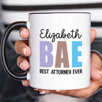 Personalized Attorney Mug, Custom Name Best Attorney Ever Coffee Mug, Law Student Mug, Law School Mug, Attorney Gift, Lawyer Graduation Gift