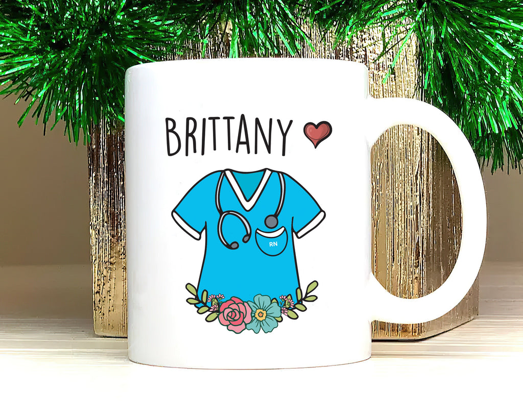 Custom Nurse Name Mug, Personalized RN Coffee Cup, Nurse Coffee Mug, Ideal for Nurse Graduation, Birthday, Thank You & Medical Student Gifts