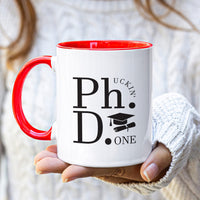 Personalized PhD Graduation Mug - Custom Gift for Doctorate Graduates, Men and Women Scientists, Customizable PhD Completion Coffee Mug Gift