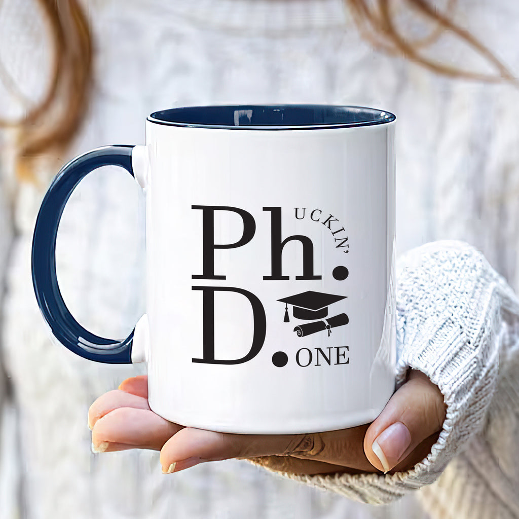 Personalized PhD Graduation Mug - Custom Gift for Doctorate Graduates, Men and Women Scientists, Customizable PhD Completion Coffee Mug Gift