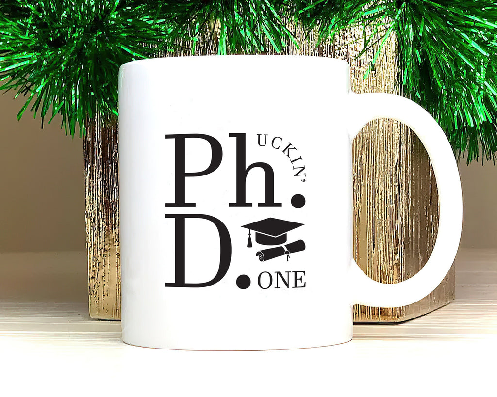 Personalized PhD Graduation Mug - Custom Gift for Doctorate Graduates, Men and Women Scientists, Customizable PhD Completion Coffee Mug Gift