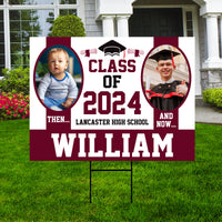 Personalized Graduation Yard Sign 2025 with Photo - Grad Sign, Class of 2025, Custom Graduation 2025 Yard Sign with Metal H-Stake