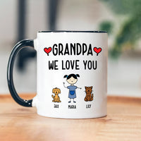 Personalized This Dad Belongs To Mug, Custom Dad Coffee Mug With Kids Names, We Love You Dad, Birthday Gift, Christmas, Father's Day Gifts