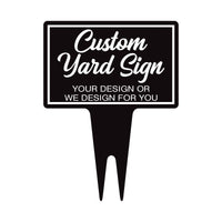Custom Aluminum Yard Sign 10” x 14”, Rust-free Personalized Metal Signage for Lawn, Customizable for Any Use Yard Sign with Integrated Stake