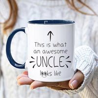 Personalized Uncle Mug, Awesome Uncle Coffee Cup with Custom Name, Unique Gift for Uncles, Family Love Keepsake, Special Uncle Birthday Gift