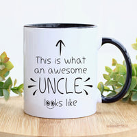 Personalized Uncle Mug, Awesome Uncle Coffee Cup with Custom Name, Unique Gift for Uncles, Family Love Keepsake, Special Uncle Birthday Gift