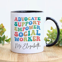 Personalized Social Work Mug, Custom Name Support Social Worker Coffee Mug, Social Worker Life, Social Worker Gift, Appreciation Gift