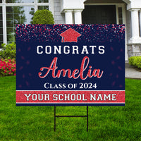 Personalized Graduation Yard Sign 2025, Graduate 2025, Senior Grad Sign, Class of 2025, Custom Graduation 2025 Yard Sign with Metal H-Stake