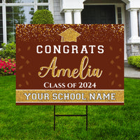 Personalized Graduation Yard Sign 2025, Graduate 2025, Senior Grad Sign, Class of 2025, Custom Graduation 2025 Yard Sign with Metal H-Stake