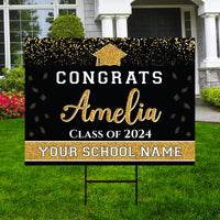 Personalized Graduation Yard Sign 2025, Graduate 2025, Senior Grad Sign, Class of 2025, Custom Graduation 2025 Yard Sign with Metal H-Stake