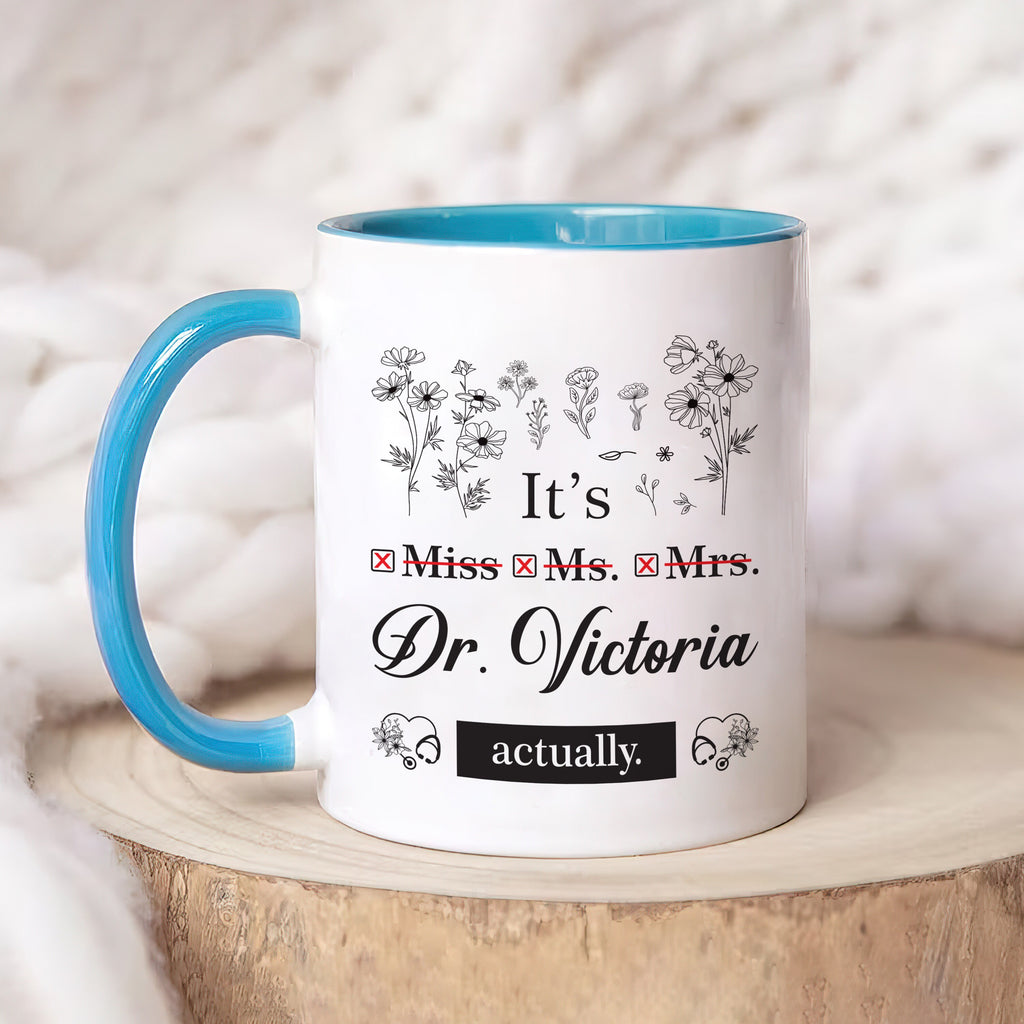 Personalized Doctor Coffee Mug - Perfect PHD Graduate Gift, Special New Doctor Celebration Cup, Customizable Future Doctor Gift Idea