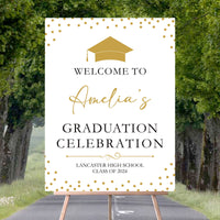 Custom Graduation Foamboard Poster Sign, Custom Class of 2024 Graduation Foamcore Welcome Sign, Celebration Sign, Personalized Foamcore